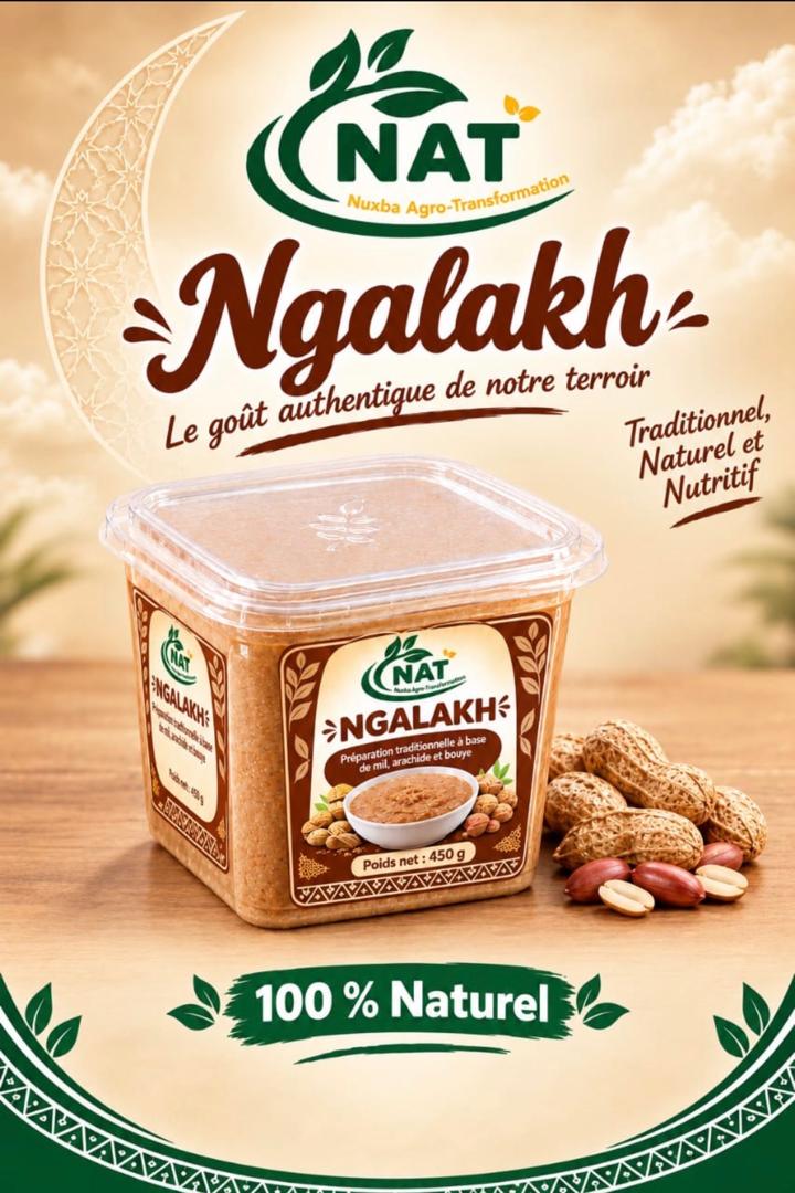 Pot de ngalakh NAT, préparation traditionnelle à base de mil, arachide et bouye